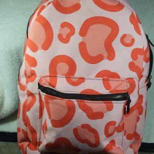 Society6 Orange Large Animal Print Backpack